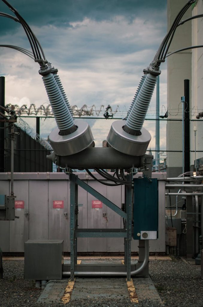 pexels-photo-13287450 Close-up of a high voltage transformer with barbed wire in New York City.